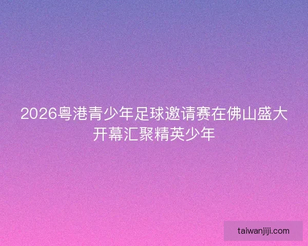 2026粤港青少年足球邀请赛在佛山盛大开幕汇聚精英少年 2026粤港青少年足球邀请赛在佛山盛大开幕汇聚精英少年
